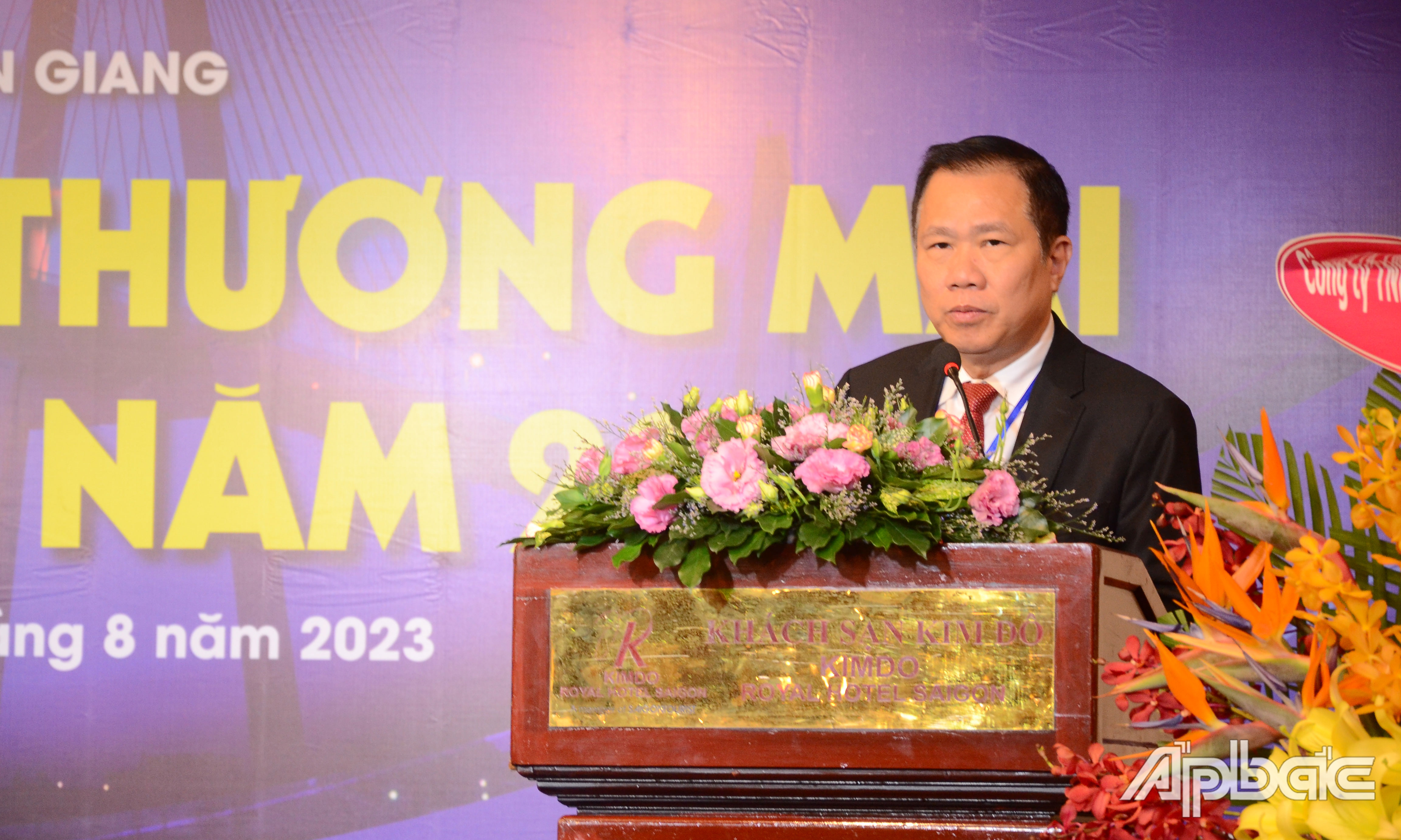 Ông Nguyễn Văn Đạo, Tổng Giám đốc Công ty cổ phần Gò Đàng phát biểu tại hội nghị.