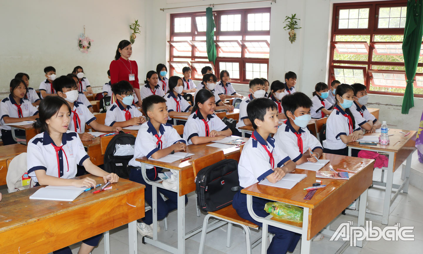 Huyện Cai Lậy đang tập trung các giải pháp, tạo môi trường thuận lợi nhất để học sinh học tập tốt. 