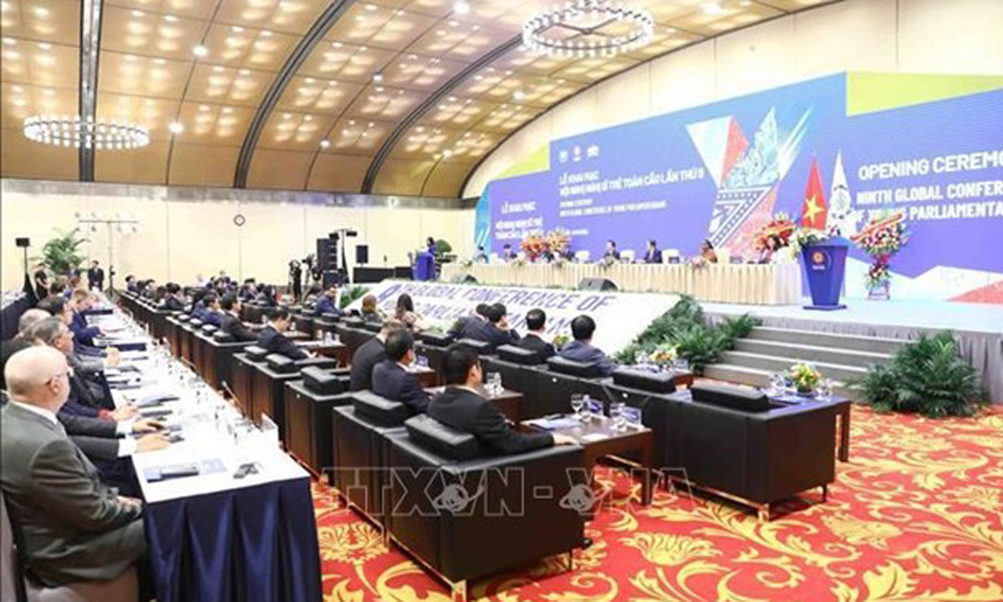 At the opening ceremony of the 9th Global Conference of Young Parliamentarians in Hanoi on September 15 (Photo: VNA).
