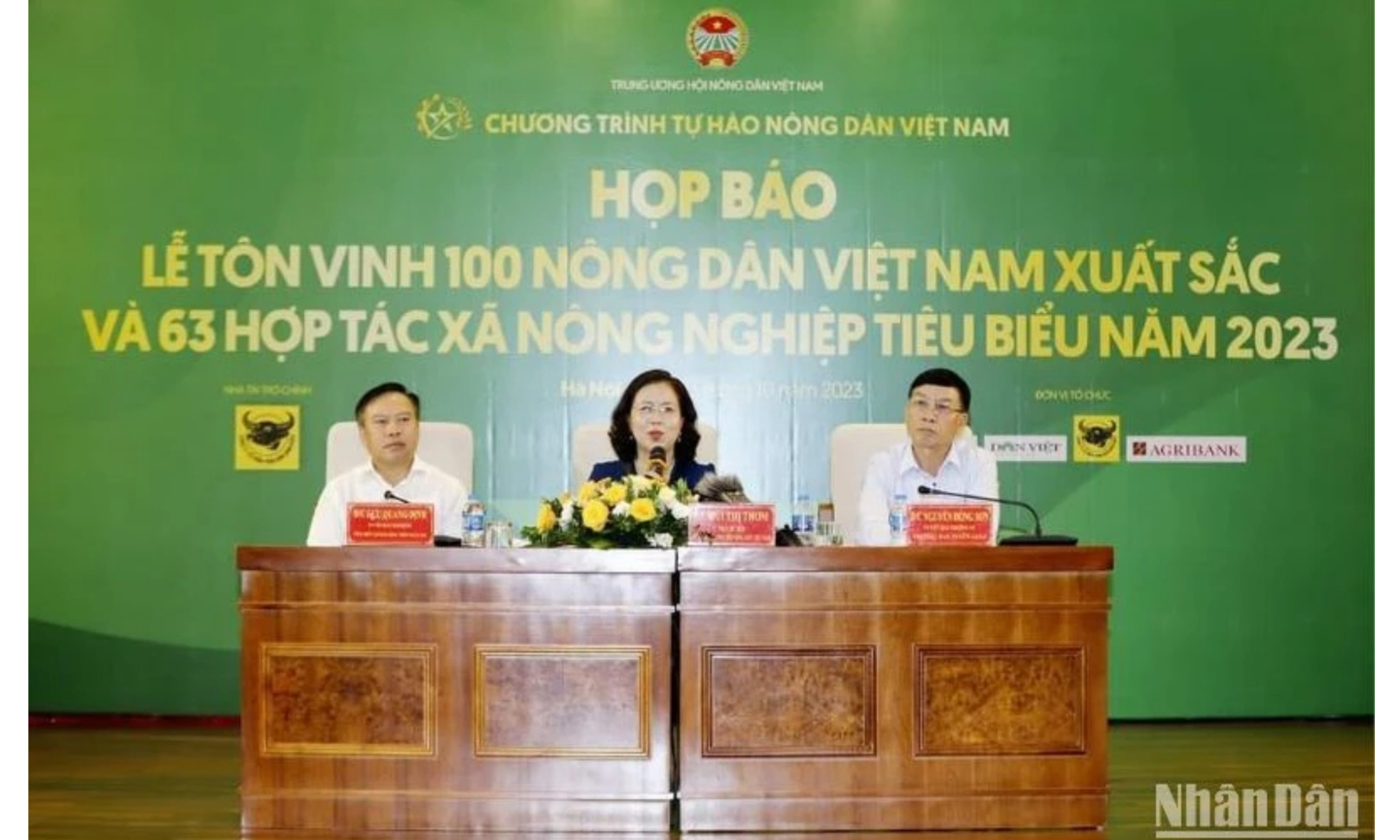 Họp báo thông tin về Chương trình Tự hào Nông dân Việt Nam năm 2023.