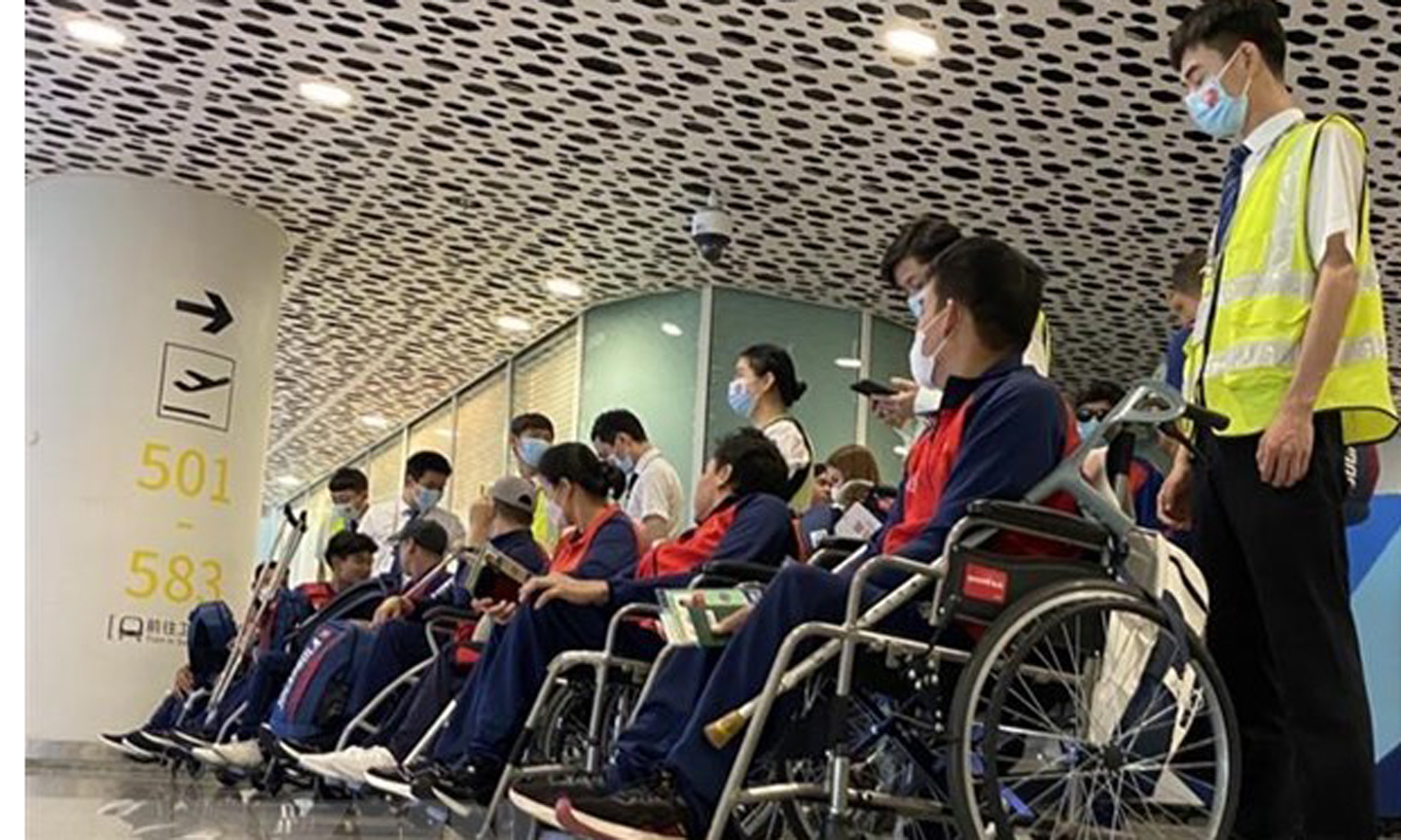 The Vietnamese squad to the 4th Asian Para Games in Hangzhou, China. (Photo: VNA).
