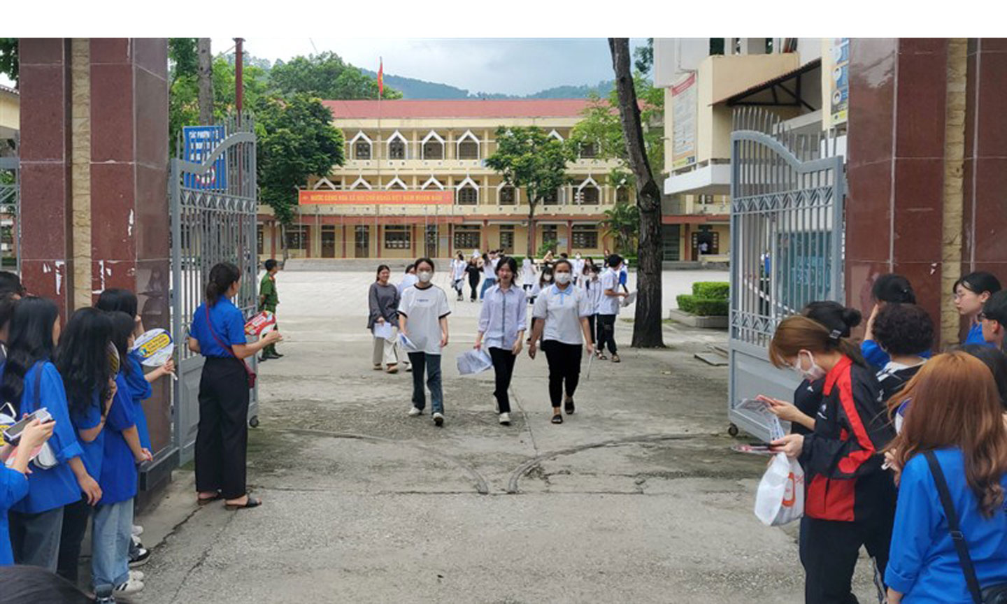 Hội đồng thi tốt nghiệp Trung học phổ thông thành phố Cao Bằng, nơi xảy ra vụ lộ đề thi. (Ảnh: Báo Cao Bằng)