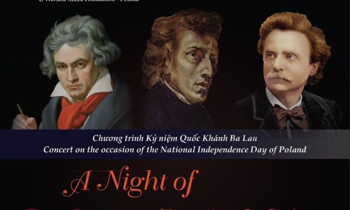 Concert to honour three celebrated composers Beethoven, Chopin and Grieg.