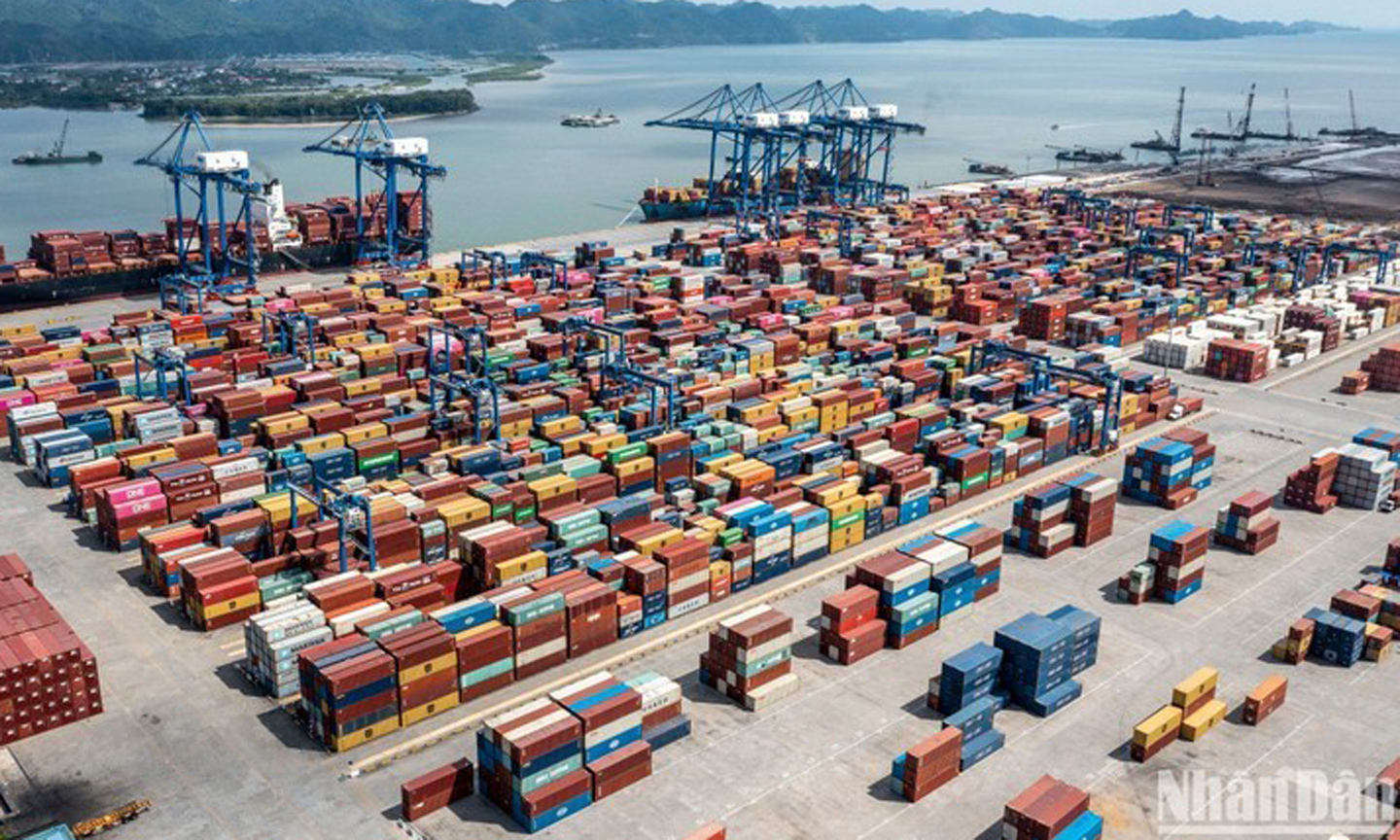 Dinh Vu Container Port in Hai Phong (Photo: NDO/Thanh Dat).