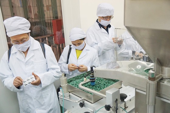 Đẩy mạnh sản xuất thuốc thiết yếu tại Công ty Dược phẩm Hà Tây, TP Hà Nội. Ảnh: VIẾT CHUNG