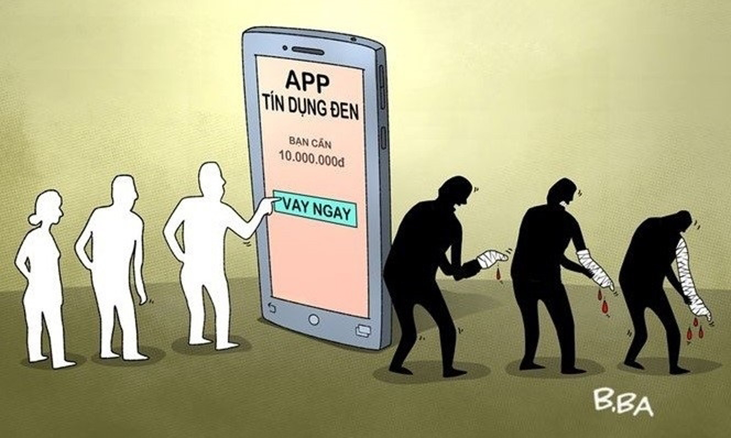 Vay tiền qua app tín dụng đen đang âm thầm bòn rút không ít người lao động (Ảnh minh họa) 