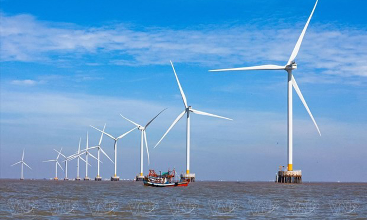 At a wind power farm in Ninh Thuan (Photo: VNA).