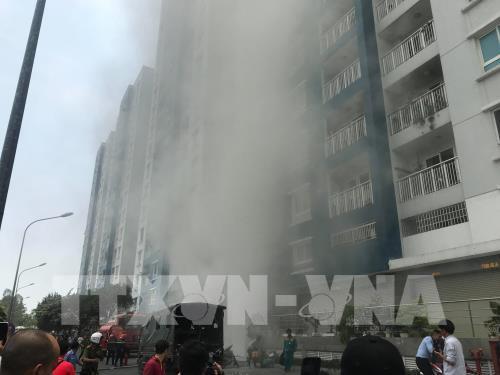 Vụ cháy nghiêm trọng tại chung cư Carina Plaza ở TP. Hồ Chí Minh.