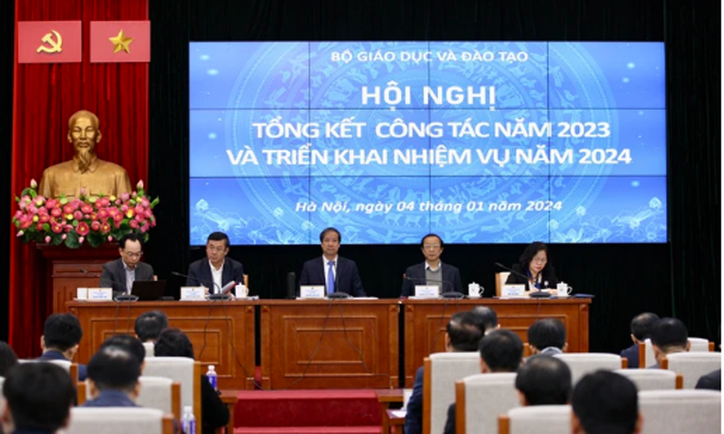 Hội nghị tổng kết công tác năm 2023, triển khai nhiệm vụ năm 2024 của Bộ GD-ĐT, ngày 4-1.