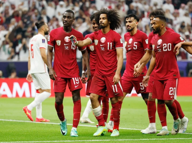 Qatar bảo vệ thành công chức vô địch Asian Cup. ẢNH: REUTERS