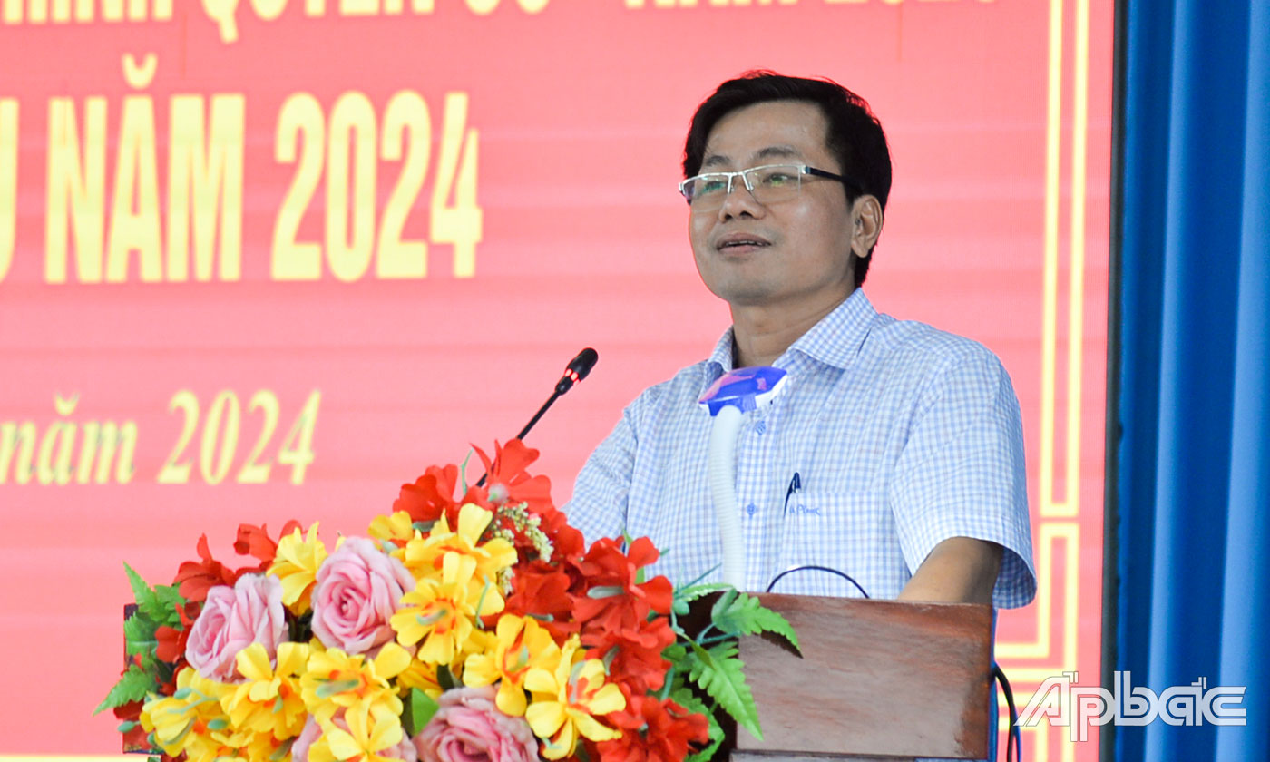 Đồng chí Nguyễn Văn Đậm, Phó Giám đốc Sở Thông tin và Truyền thông phát biểu tại hội nghị.