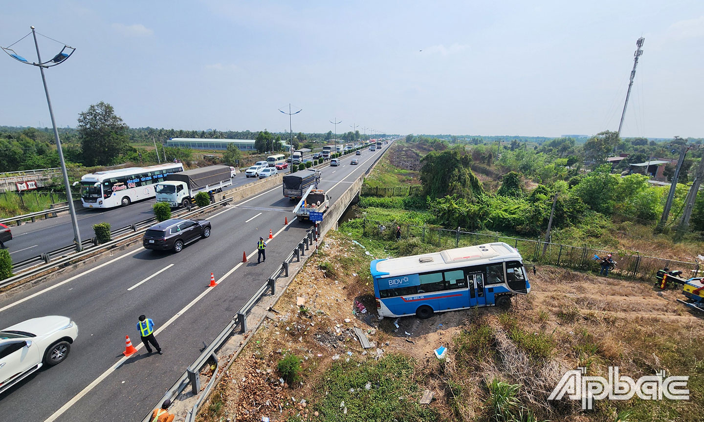 Hiện trường vụ tai nạn.