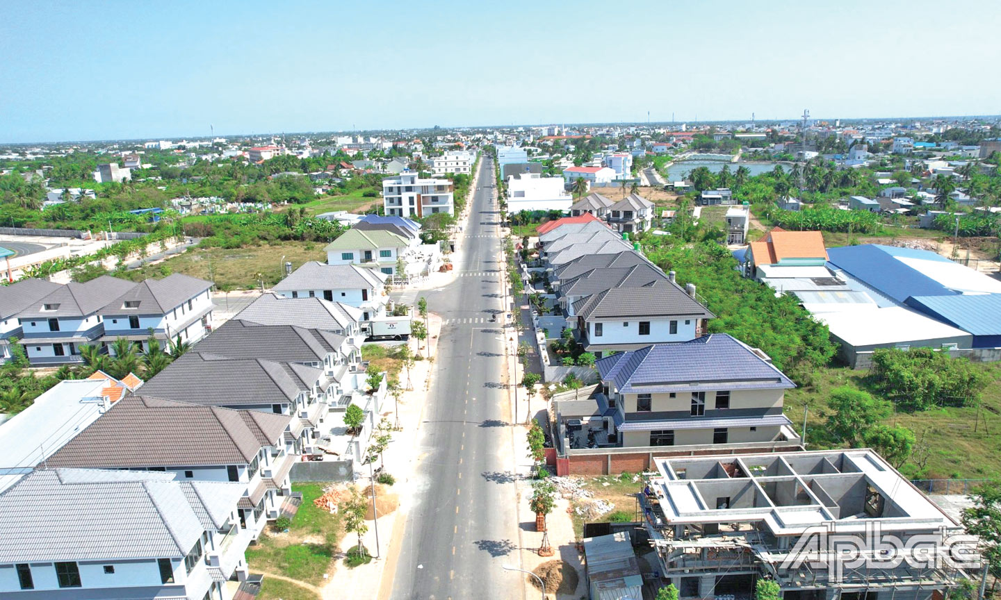 Đô thị Gò Công ngày càng khang trang, hiện đại.