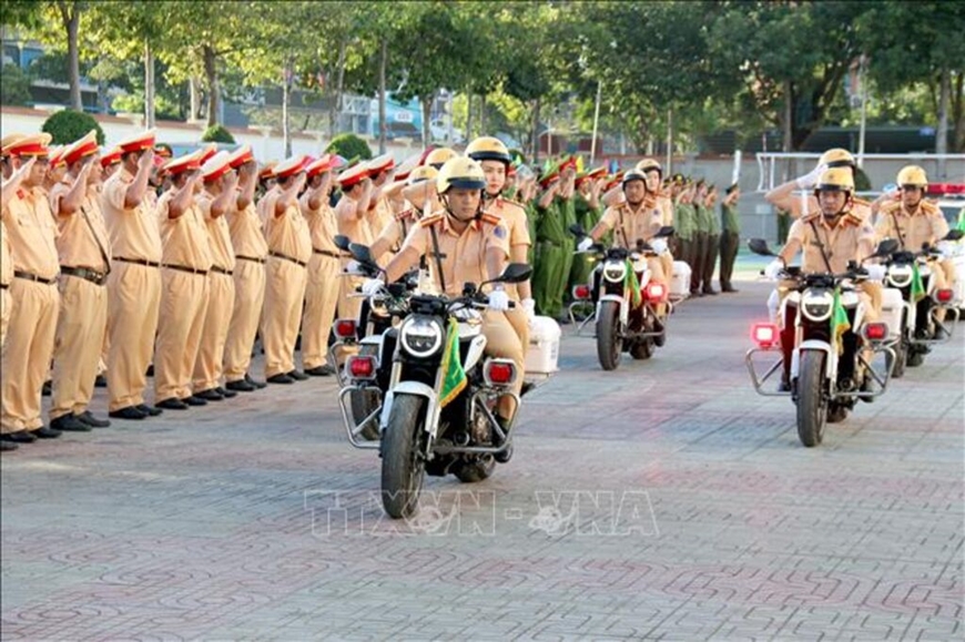 Tuần tra kiểm soát đảm bảo trật tự an toàn giao thông. Ảnh minh họa: TTXVN