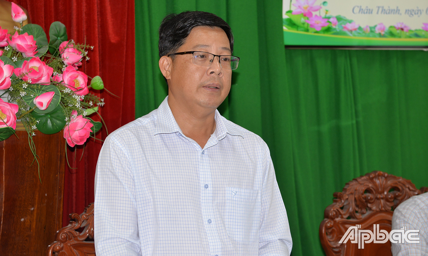 Đồng chí Trần Thanh Nguyên phát biểu tại buổi làm việc
