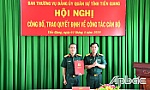 Ban Thường vụ Đảng ủy Quân sự tỉnh Tiền Giang trao Quyết định về công tác cán bộ