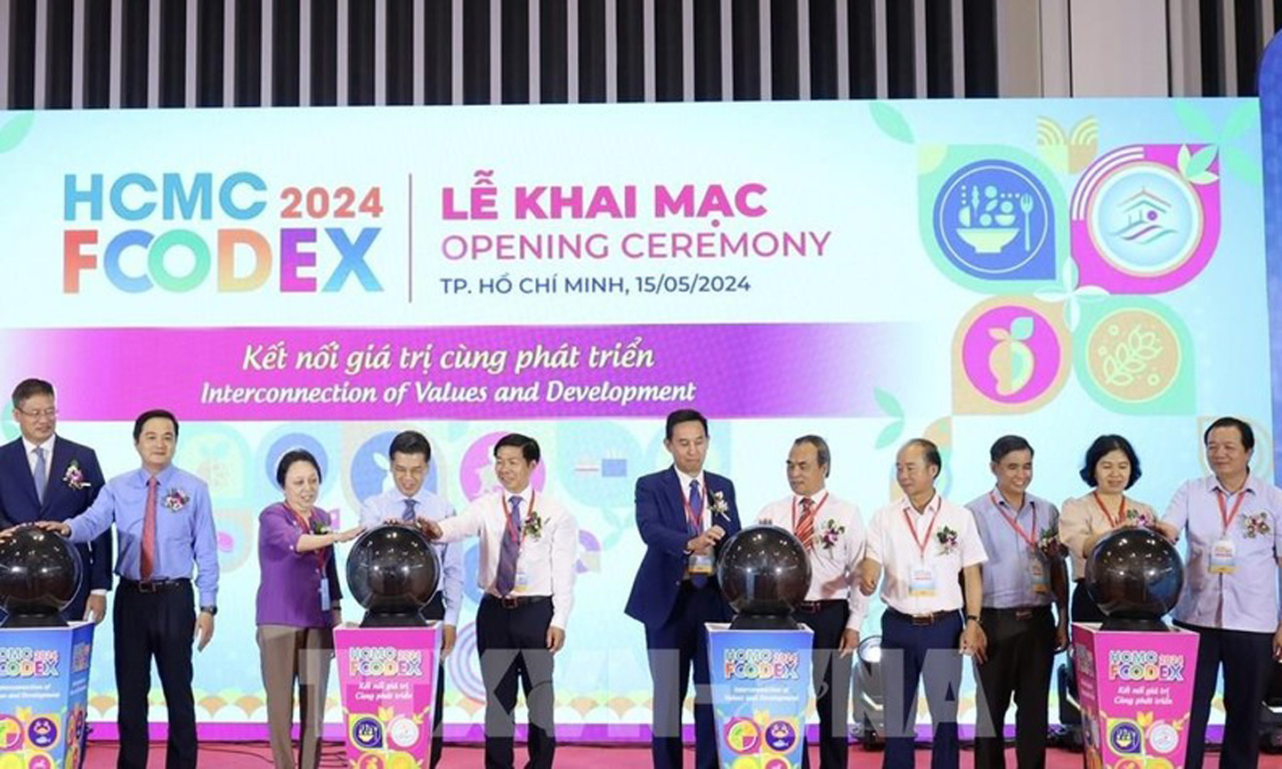 The opening ceremony of the Ho Chi Minh City International Exhibition of Food & Beverages 2024 (Photo: VNA).