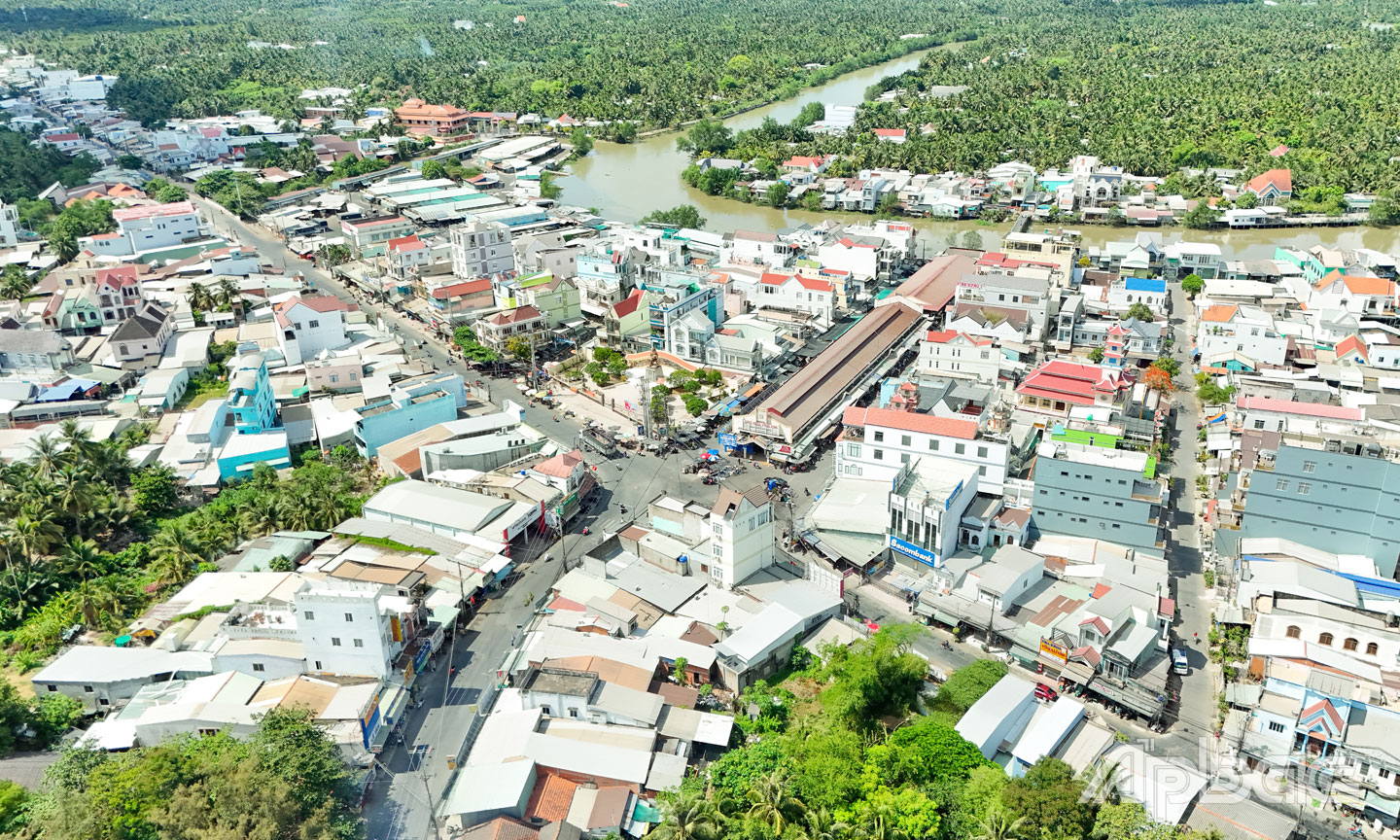  Một góc xã Vĩnh Kim nhìn từ trên cao.