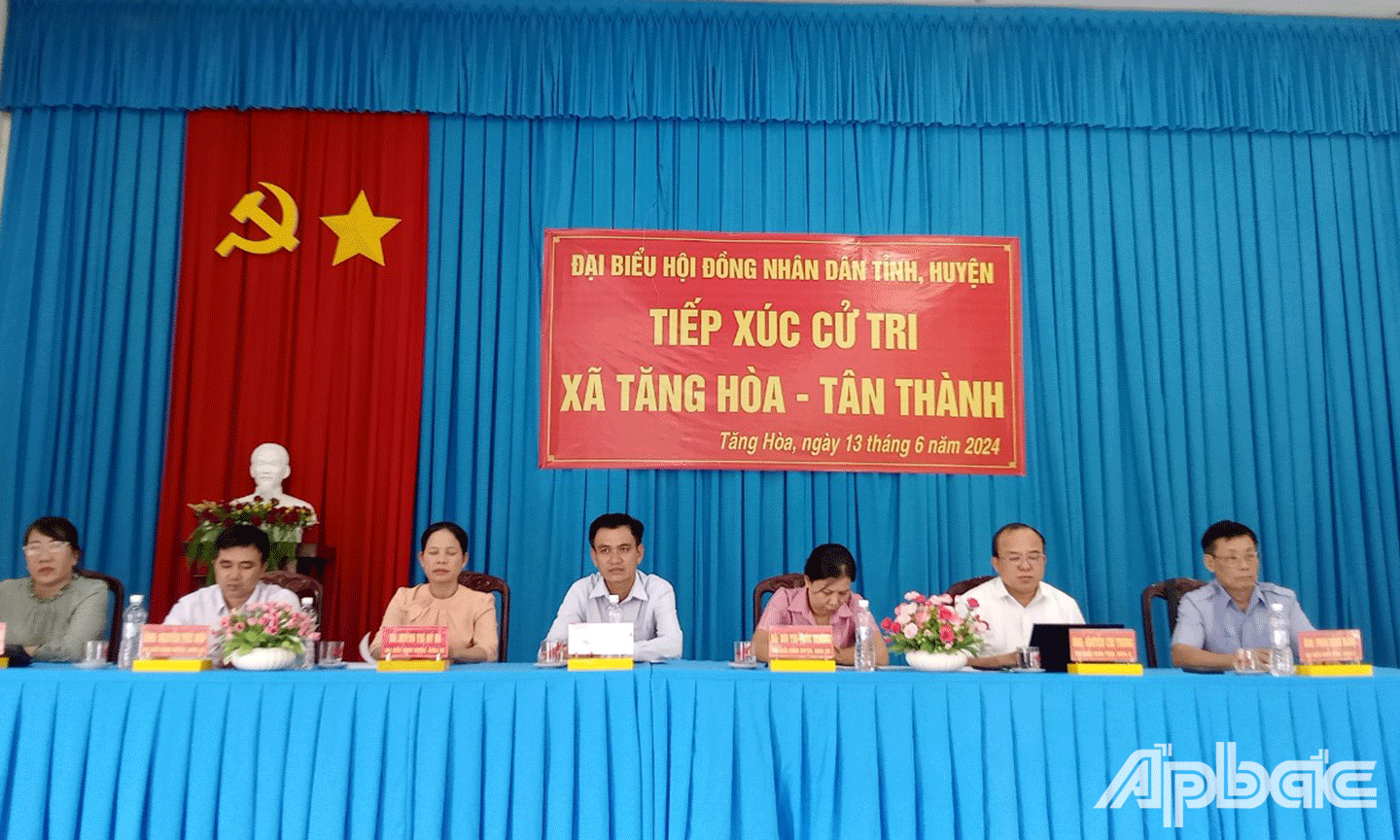 Đại biểu HĐND tỉnh Tiền Giang, huyện Gò Công Đông tiếp xúc cử tri 2 xã Tăng Hòa và Tân Thành