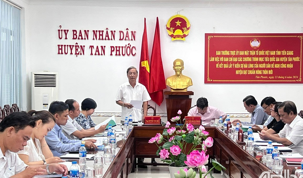 Trên 99,9% người dân hài lòng kết quả xây dựng nông thôn mới huyện Tân Phước