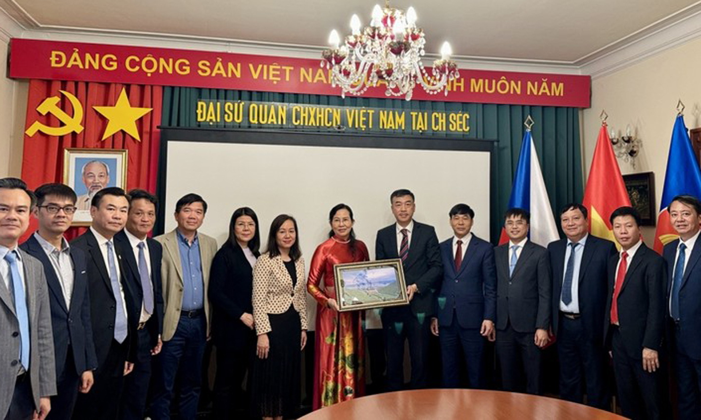 The delegation from Ha Nam works with the Vietnamese Embassy in the Czech Republic. (Photo: VOV)