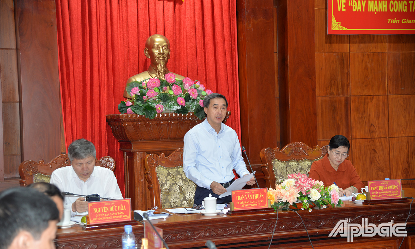 Đồng chí Trần Văn Thuấn phát biểu kết luận