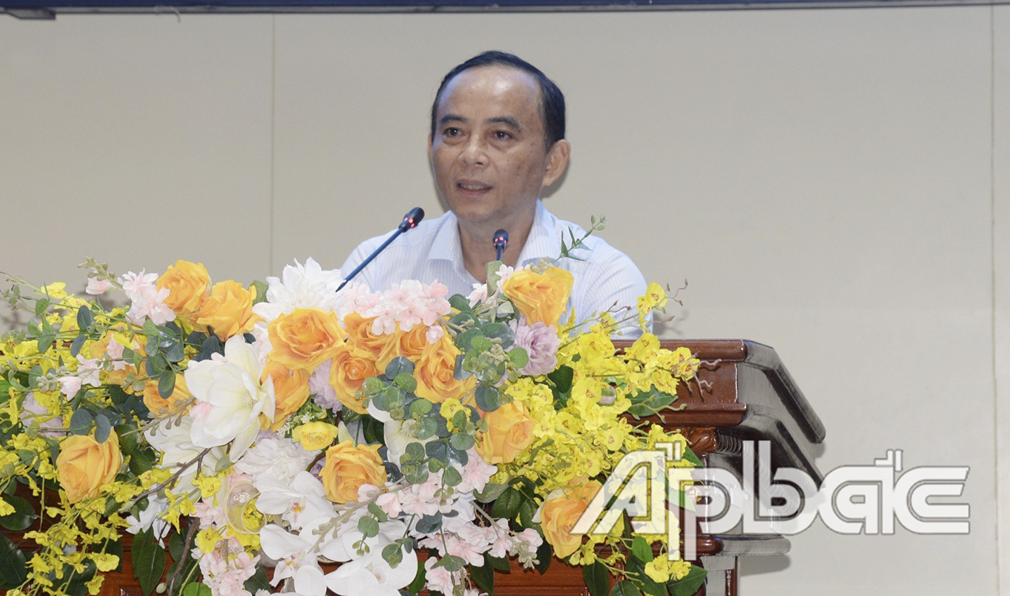 ThS. Võ Văn Tân, Trưởng phòng Nghiệp vụ Y Dược, Sở Y tế phát biểu phát động