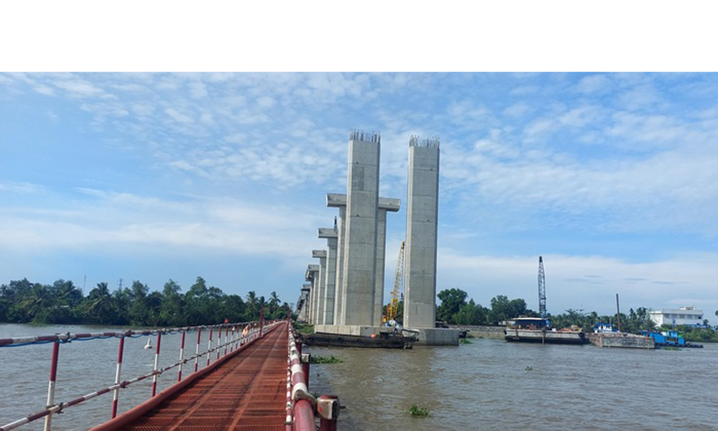 Cầu Rạch Miễu 2 nối tỉnh Tiền Giang và Bến Tre có chiều dài khoảng 17,6 km.