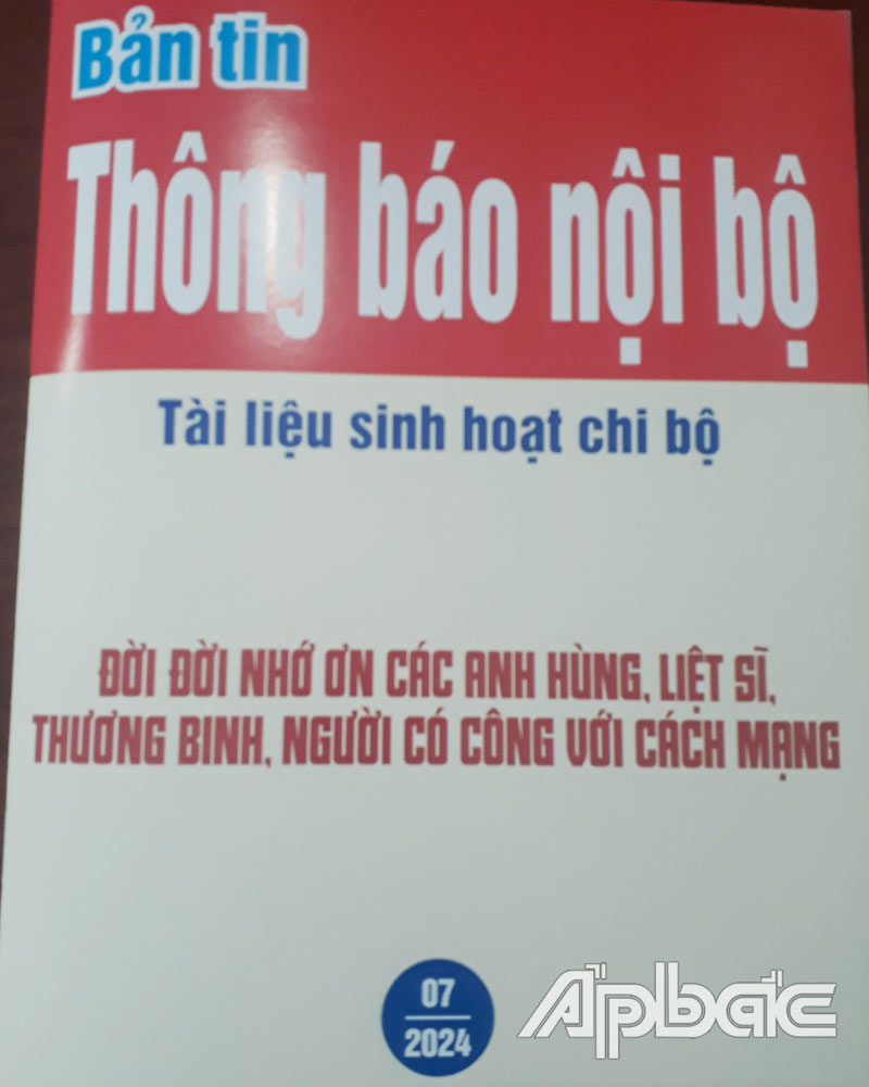 Bản tin Thông báo nội bộ của Ban Tuyên giáo Tỉnh ủy.