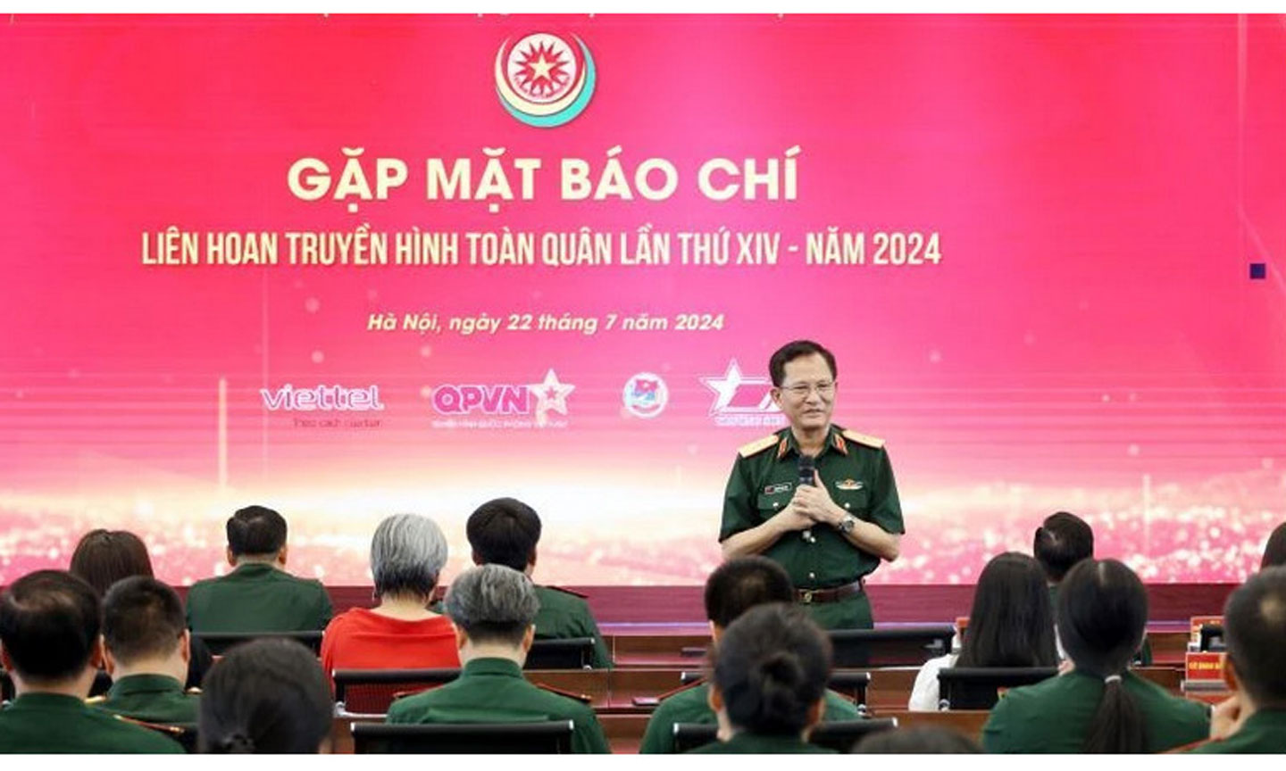 Gặp mặt báo chí thông tin về Liên hoan truyền hình toàn quân lần thứ XIV năm 2024.