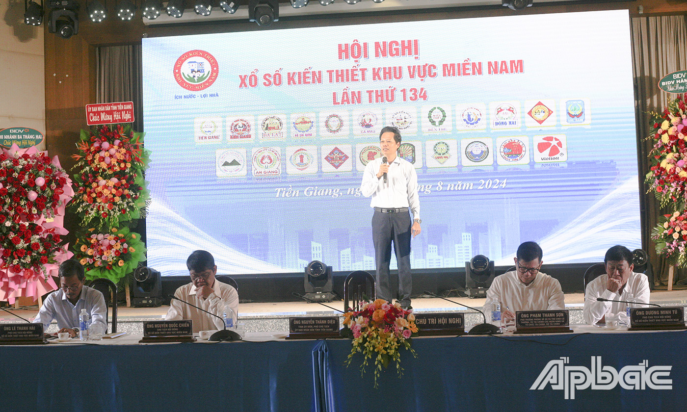 Đồng chí Nguyễn Thành Diệu phát biểu tại hội nghị.