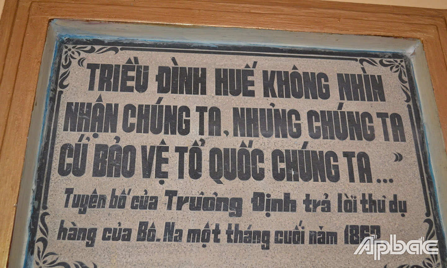 Tuyên bố của Trương Định trả lời Thư dụ hàng của Bô-na một tháng cuối năm 1862.