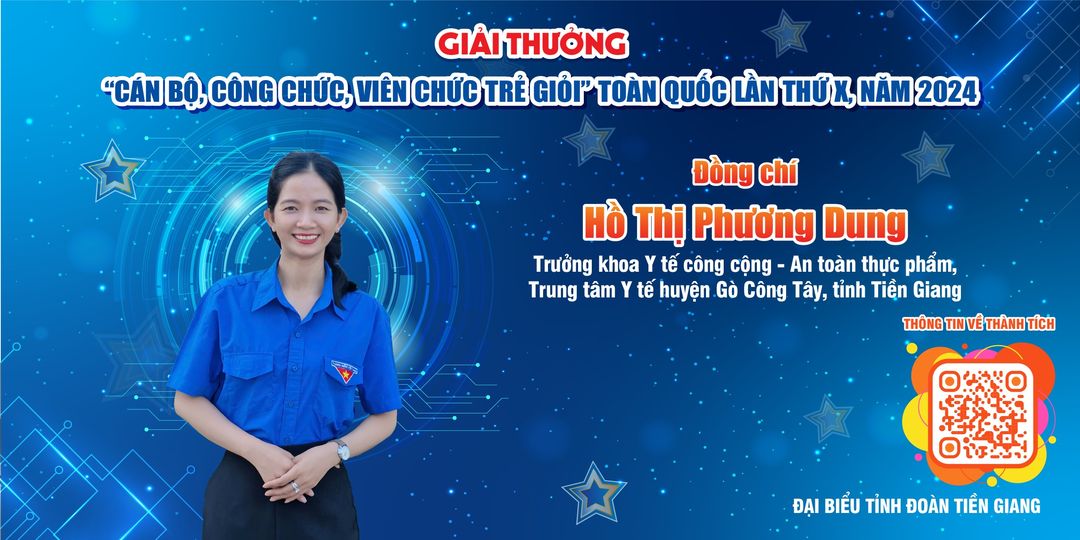 Đồng chí Hồ Thị Phương Dung - Trưởng khoa Y tế công cộng - An toàn thực phẩm, Trung tâm y tế huyện Gò Công Tây.