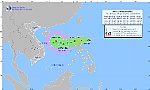 Áp thấp nhiệt đới đi vào Biển Đông và mạnh lên thành bão số 4 với 2 kịch bản đổ bộ