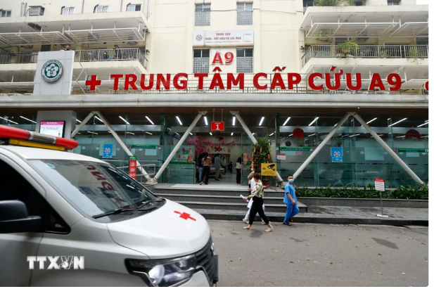 Trung tâm cấp cứu A9, Bệnh viện Bạch Mai. (Ảnh: Minh Quyết/TTXVN)