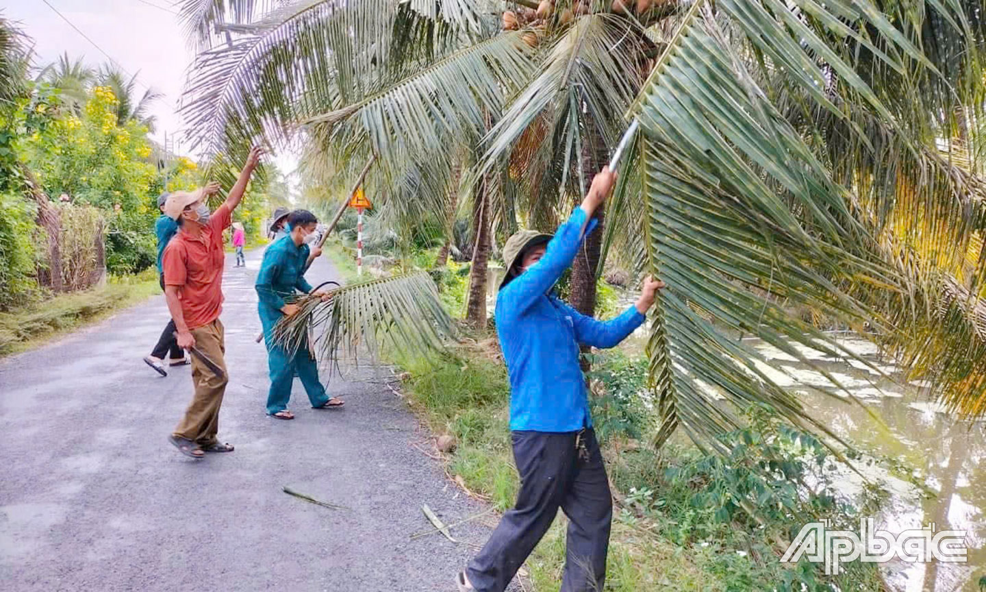 Các đoàn thể trên địa bàn xã Tam Hiệp đã tích cực tham gia thực hiện tiêu chí Môi trường.