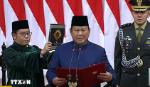 Ông Prabowo nhậm chức Tổng thống Indonesia, kêu gọi người dân đoàn kết