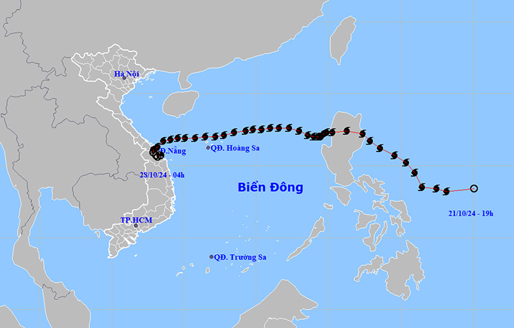 Thời tiết ngày 28/10: Bão số 6 suy yếu thành áp thấp nhiệt đới, gây mưa lớn ở Trung Bộ