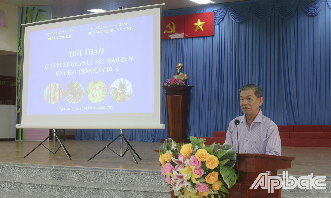Đồng chí Trần Văn Mẫn phát biểu tại hội thảo.