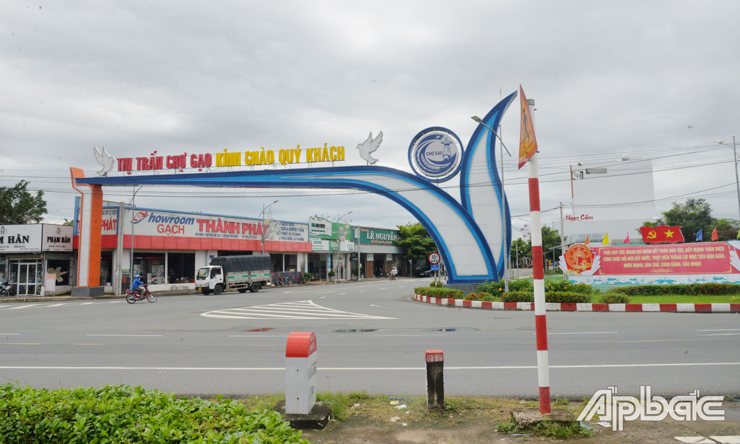 Đô thị văn minh thị trấn Chợ Gạo không ngừng phát triển.
