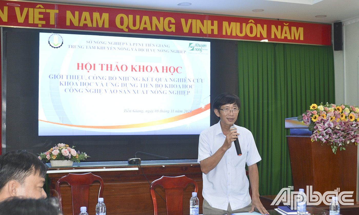 Đồng chí Trịnh Công Minh phát biểu tại tọa đàm.