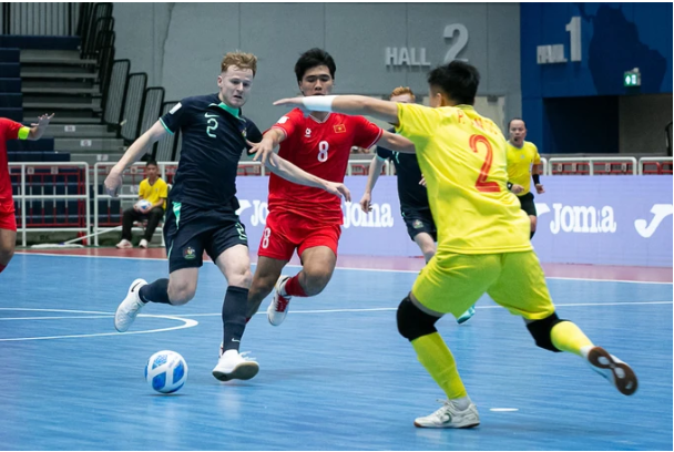 Các tuyển thủ futsal Việt Nam đã thi đấu bằng tinh thần đầy quả cảm.