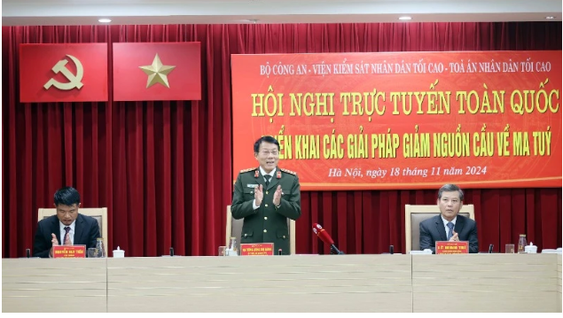 Hội nghị trực tuyến toàn quốc triển khai các giải pháp giảm nguồn cầu về ma túy.