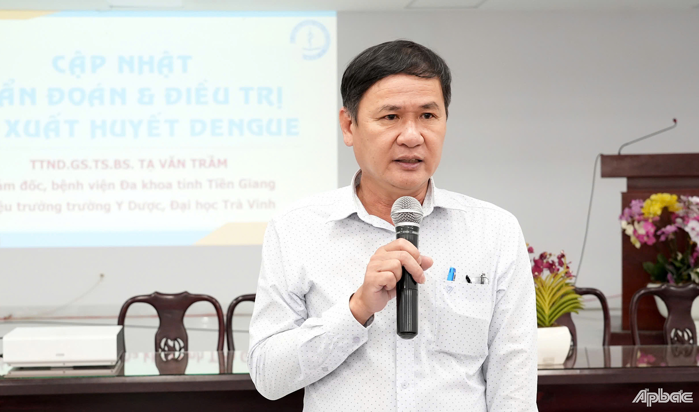 BSCK2Võ Thanh Nhơn, Giám đốc Trung tâm Kiểm soát Bệnh tật, phát biểu khai mạc.