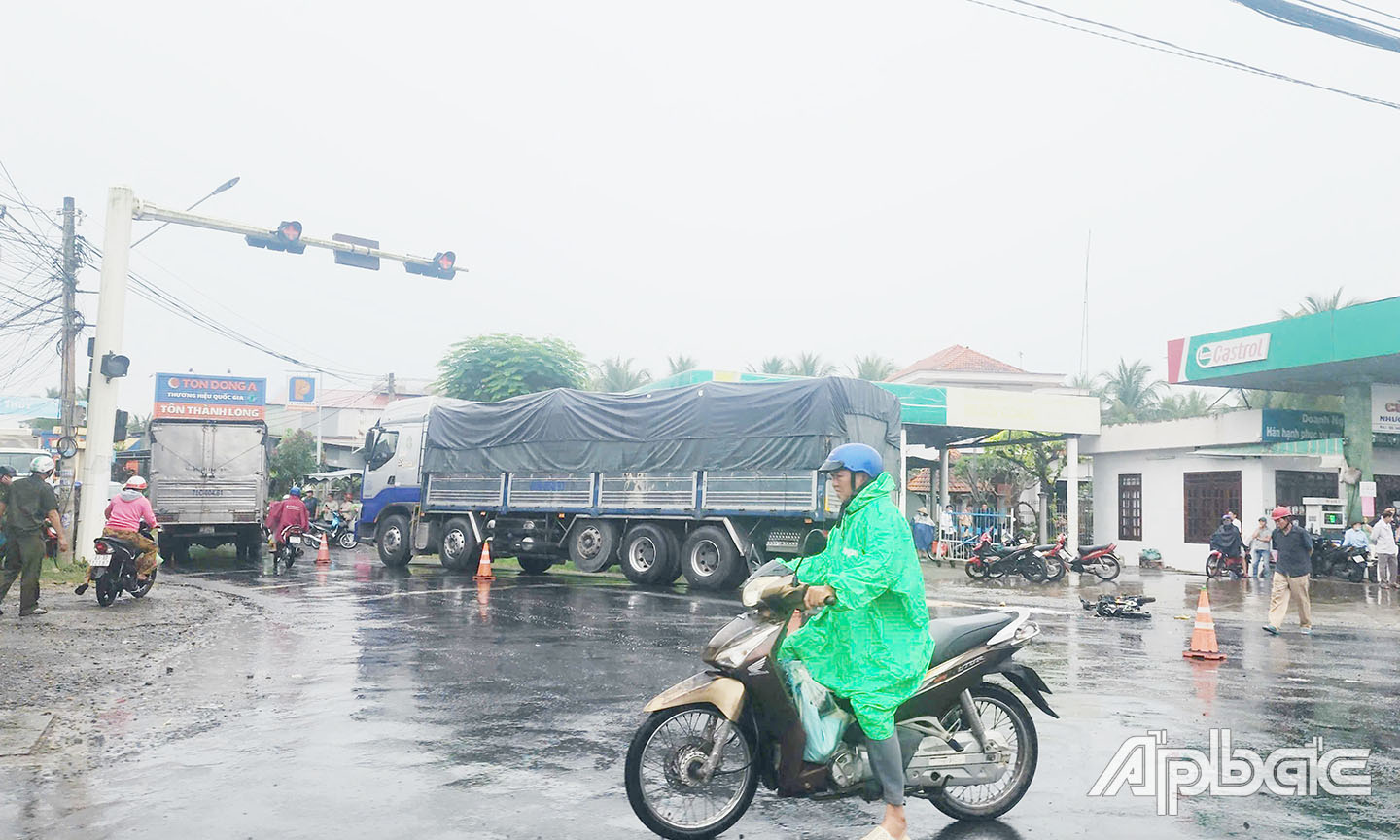 Hiện trường vụ tai nạn.