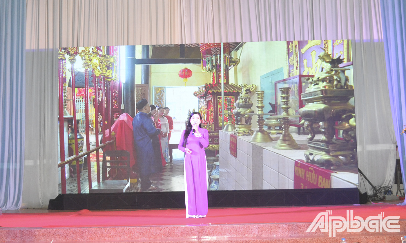 Thí sinh đến từ Trung tâm VH-TT&DL TP. Mỹ Tho dự thi.