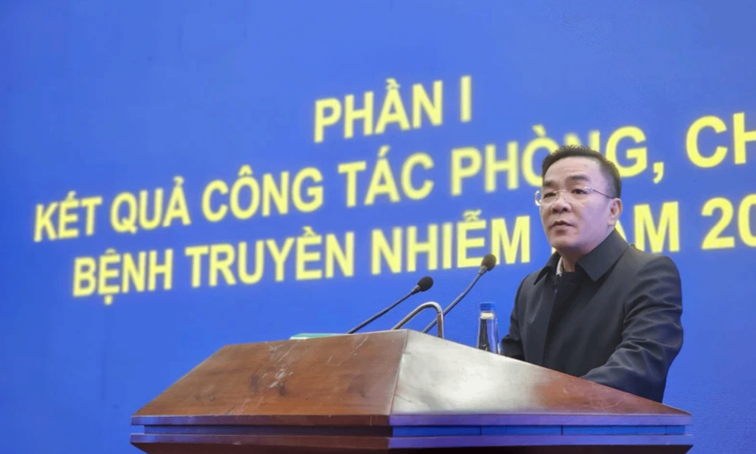 Ông Nguyễn Lương Tâm, Phó Cục trưởng Cục Y tế dự phòng (Bộ Y tế) phát biểu.