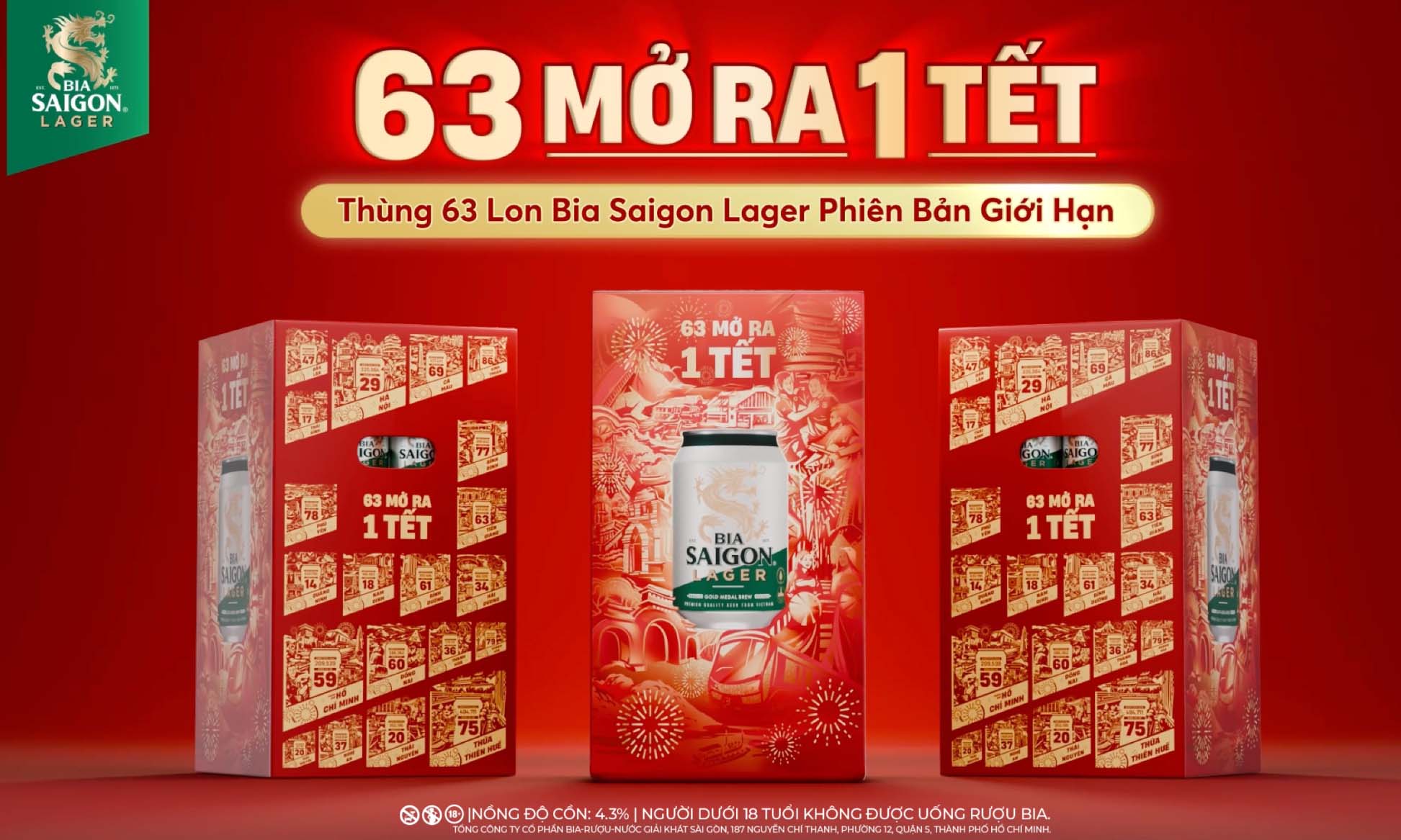 Giải mã thiết kế đặc biệt của thùng bia Saigon Lager phiên bản giới hạn dịp Tết?