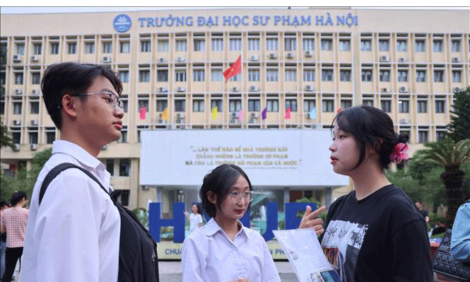 Thí sinh tham dự kỳ thi thi đánh giá năng lực năm 2024 của Trường Đại học Sư phạm Hà Nội. Ảnh tư liệu: Thanh Tùng/TTXVN