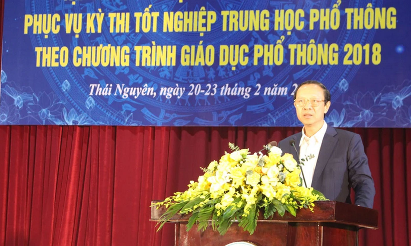 Thứ trưởng Bộ Giáo dục và Đào tạo Phạm Ngọc Thưởng phát biểu chỉ đạo tại chương trình.